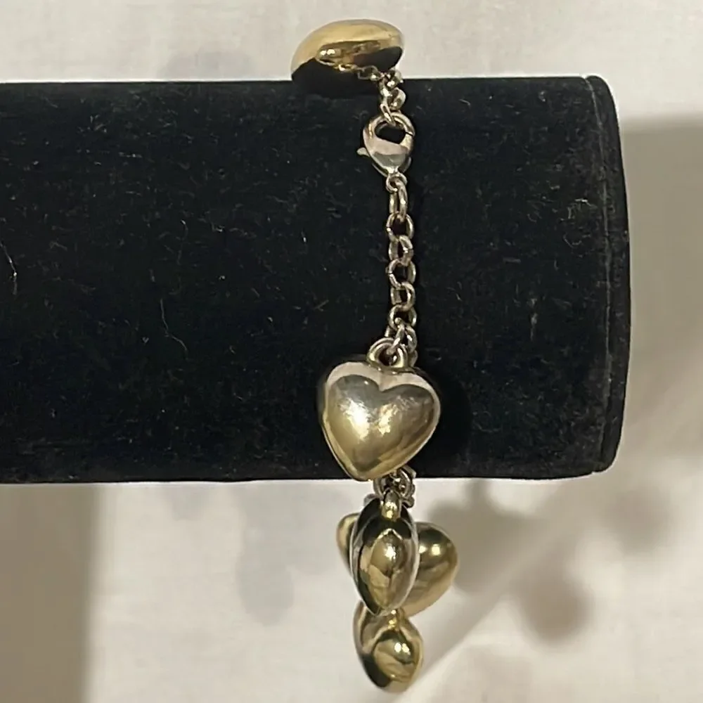 Chain Bracelets with Heart Charms